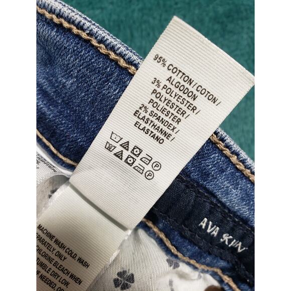 Lucky Brand Jeans Size 8 Womens Blue Stretch Pant Denim Mid Rise Ava Skinny - Picture 5 of 14